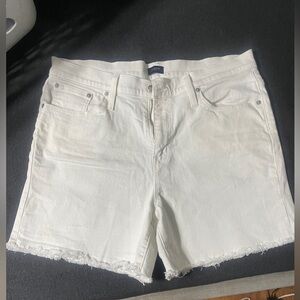 J. Crew Women's White Jean Shorts- Size 31